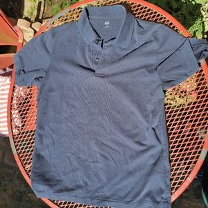 Uniqlo Navy Pique Polo- labelled Large, fits like Medium